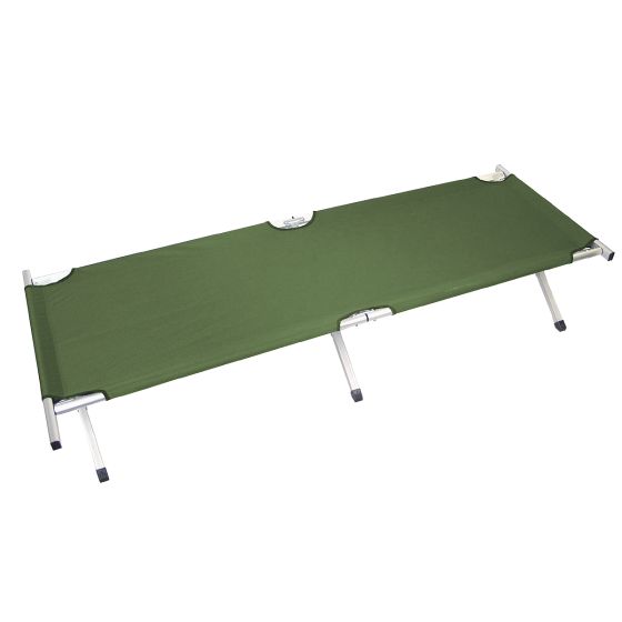 Cama de Campanha MFH US Aluminium Extra Long - Verde-Azeitona