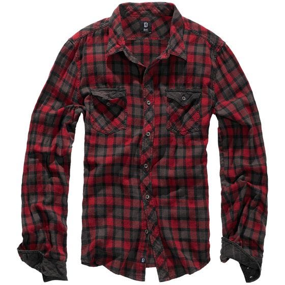 Camisa ao Xadrez Brandit Duncan - Vermelho/Castanho