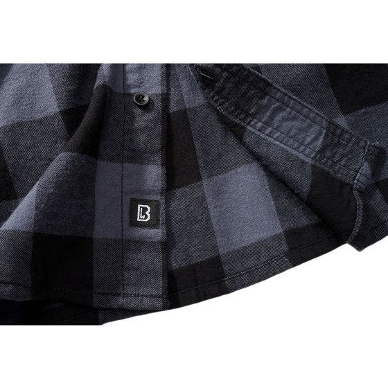 Camisa de manga curta Brandit Half Sleeve Check - Preto/Cinza