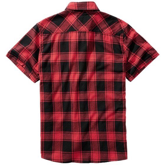Camisa de manga curta Brandit Half Sleeve Check - Vermelho/Preto