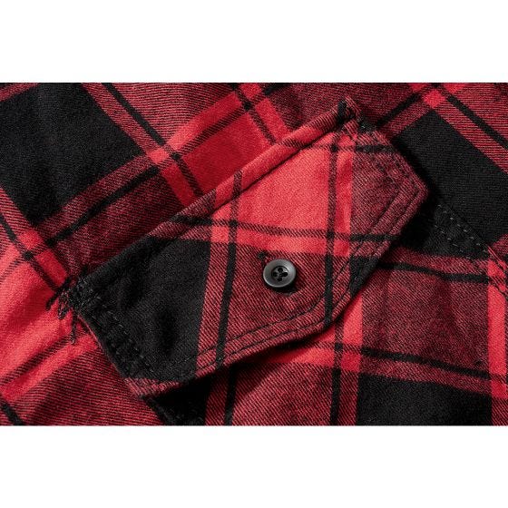 Camisa de manga curta Brandit Half Sleeve Check - Vermelho/Preto