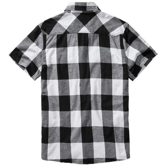 Camisa de manga curta Brandit Half Sleeve Check - Branco/Preto