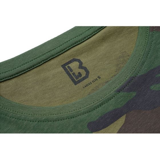 T-Shirt Brandit Mulher - Woodland Camo