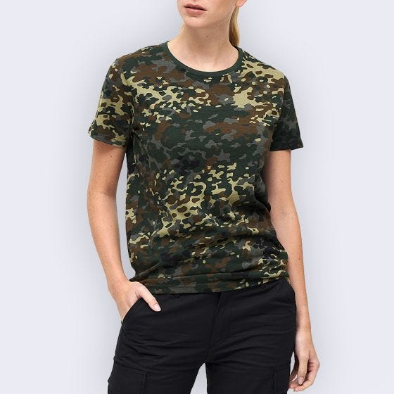 T-Shirt Brandit Mulher - Flecktarn