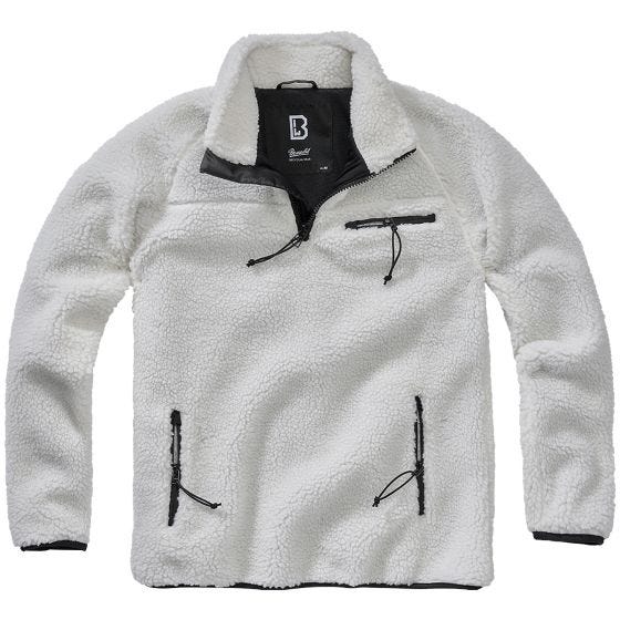 Casaco Brandit Teddyfleece Troyer - Branco