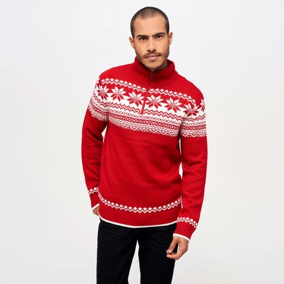Pulôver Troyer Brandit Norweger - Vermelho