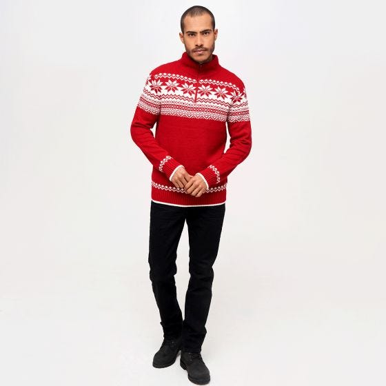 Pulôver Troyer Brandit Norweger - Vermelho