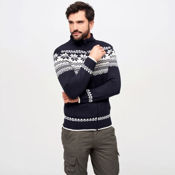 Camisola Brandit Cardigan Norweger - Navy