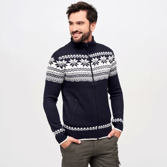 Camisola Brandit Cardigan Norweger - Navy