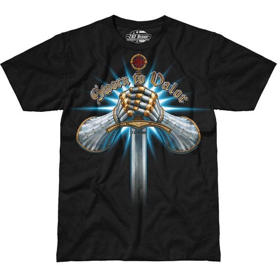 T-Shirt 7.62 Design Sworn To Valor Preto