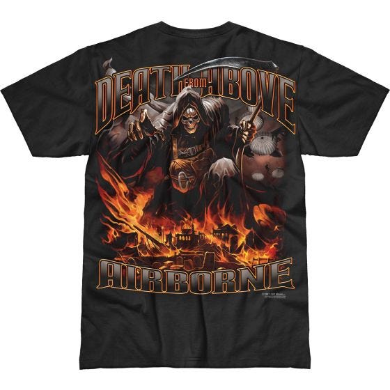 T-Shirt 7.62 Design Airborne Death From Above Battlespace Preto