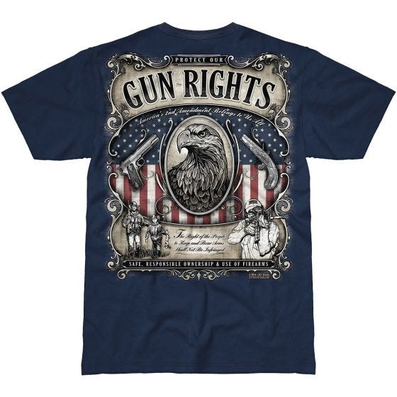 T-Shirt 7.62 Design Gun Rights Navy Blue