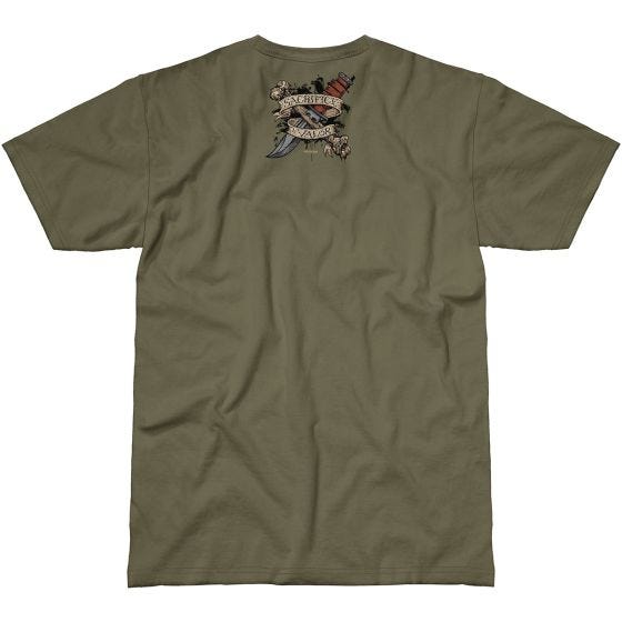 T-Shirt 7.62 Design Sacrifice & Valor Military Green
