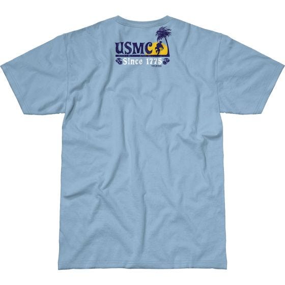 T-Shirt 7.62 Design USMC Beach Party Battlespace Sky Blue