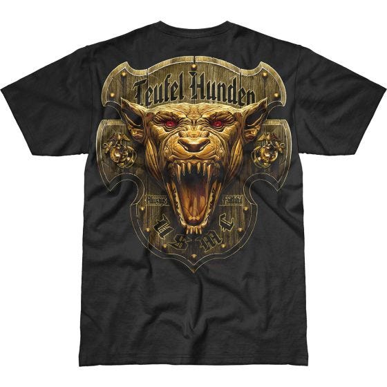 T-Shirt 7.62 Design USMC Devil Dog Battlespace Preto