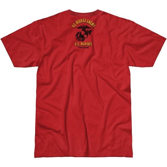 T-Shirt 7.62 Design USMC No Worse Enemy Battlespace Scarlet Heather