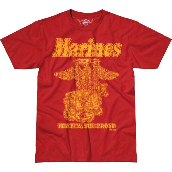 T-Shirt 7.62 Design USMC Retro Battlespace Scarlet