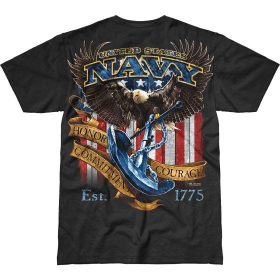 T-Shirt 7.62 Design USN Fighting Eagle Battlespace Preto