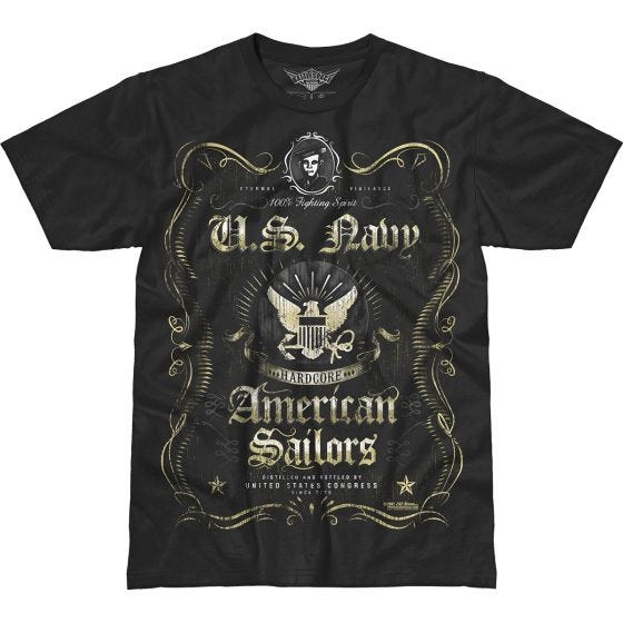T-Shirt 7.62 Design USN Fighting Spirit Battlespace Preto