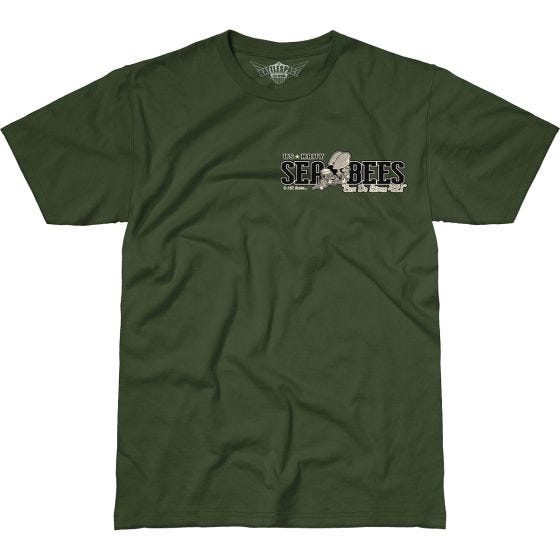 T-Shirt 7.62 Design USN Seabees Vintage Battlespace Military Green