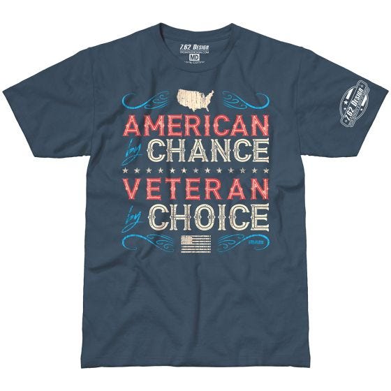 T-Shirt 7.62 Design Veteran By Choice American Indigo