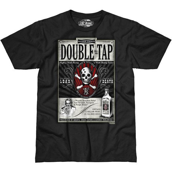 T-Shirt 7.62 Design Double Tap Preto