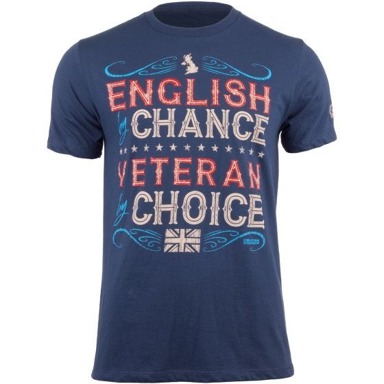 T-Shirt 7.62 Design Veteran By Choice English Indigo Blue