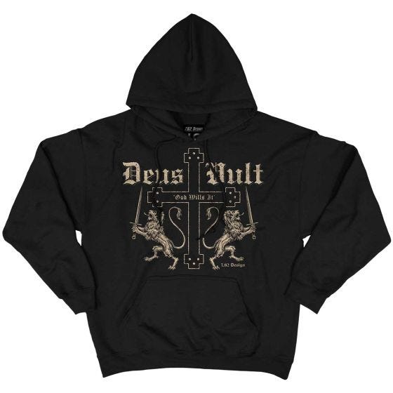 Camisola com Capuz 7.62 Design Deus Vult Preto