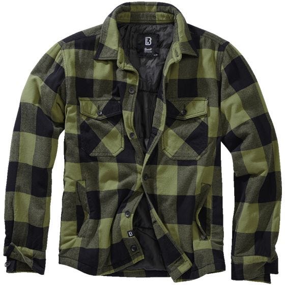 Casaco Brandit Lumber - Preto/Verde-Azeitona