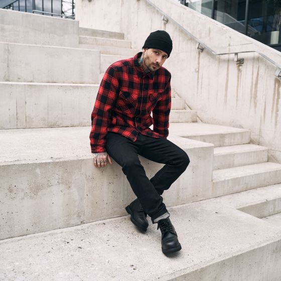 Casaco Brandit Lumber - Vermelho/Preto