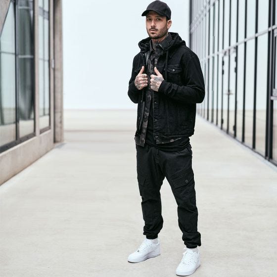 Casaco Brandit Sweat Cradock Denim - Preto/Preto