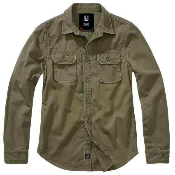 Camisola manga comprida Brandit Mulher Vintage - Verde-Azeitona