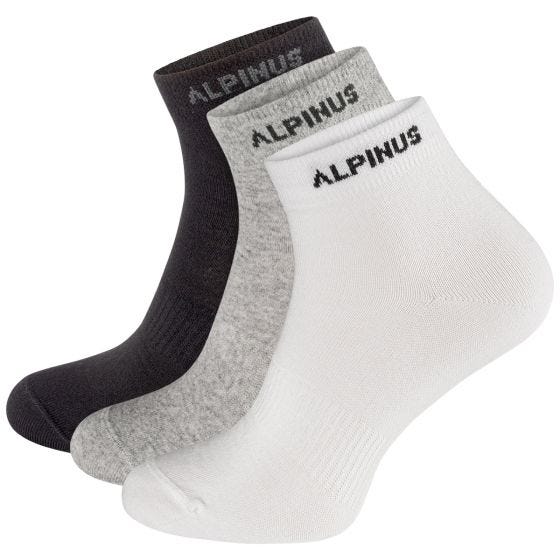 Meias Alpinus Puyo 3-Pack - Preto/Cinza/Branco