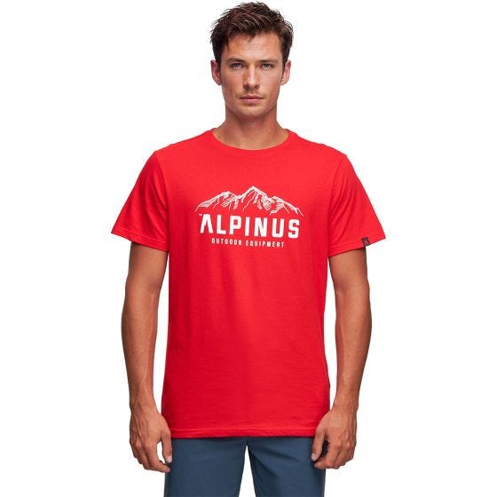 T-Shirt Alpinus Mountains Active Homem - Vermelho