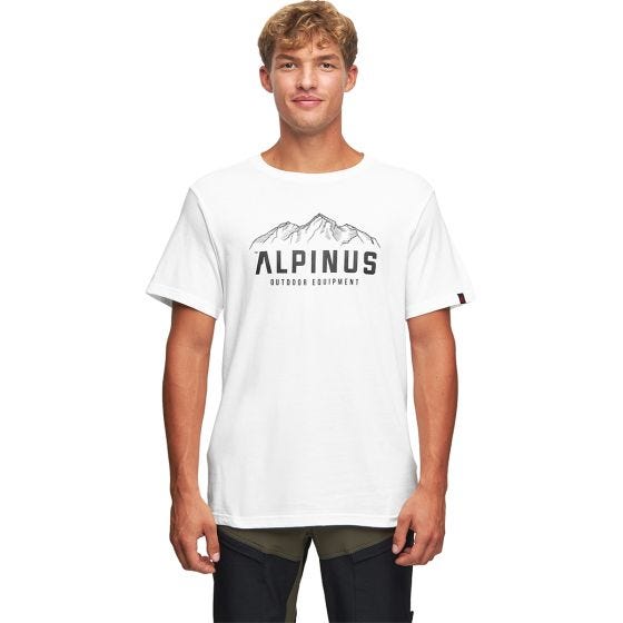 T-Shirt Alpinus Mountains Active Homem - Branco
