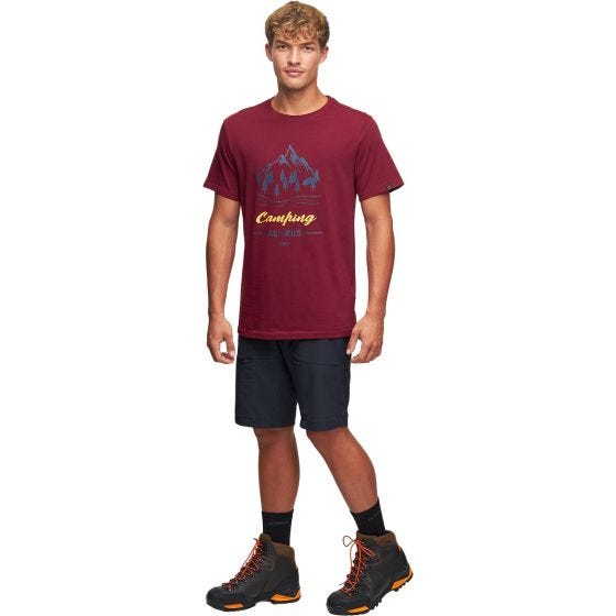 T-Shirt Alpinus Active Polaris II Homem - Vermelho Escuro
