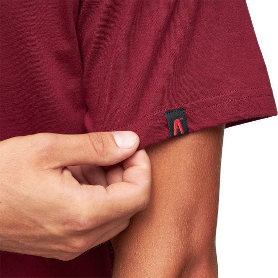 T-Shirt Alpinus Active Polaris II Homem - Vermelho Escuro
