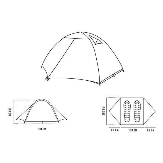 Tenda Alpinus VELEBIT 2 ALU - Verde