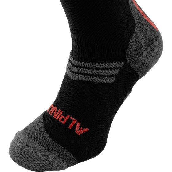 Meias de trekking Alpinus Valletto Merino Coolmax - Preto