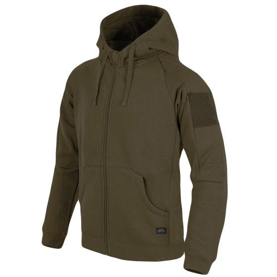 Camisola com capuz com fecho integral Helikon Urban Tactical Lite - Verde