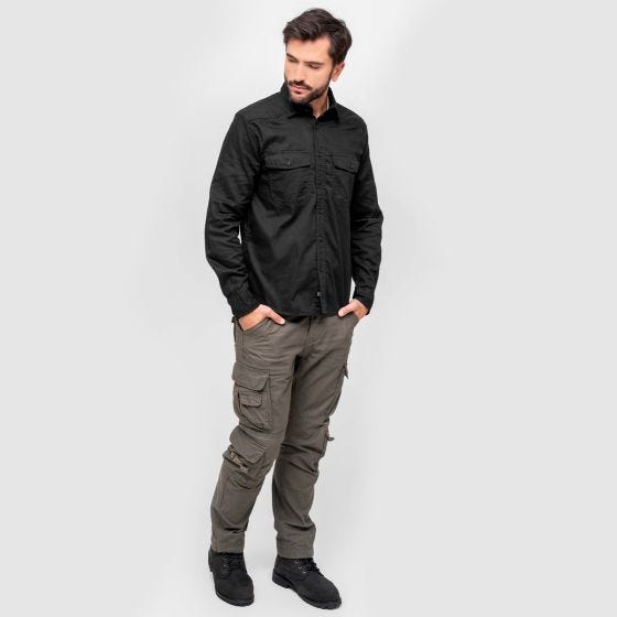 Camisa de flanela Brandit - Preto