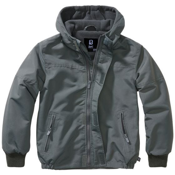 Casaco Brandit Crianças Windbreaker Front Zip - Antracite