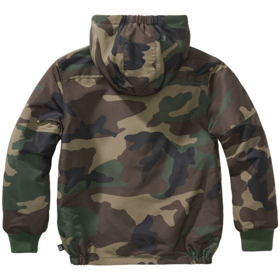 Casaco Brandit Crianças Windbreaker Front Zip - Woodland