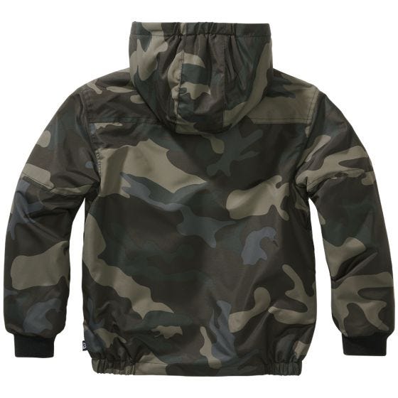 Casaco Brandit Crianças Windbreaker Front Zip - Dark Camo