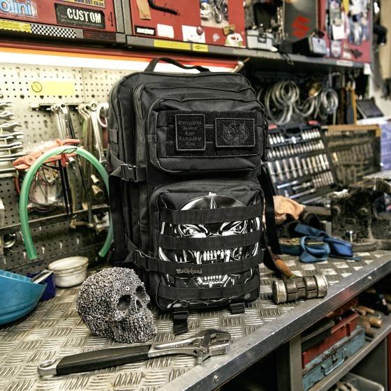 Mochila grande Brandit Motörhead US Cooper - Preto
