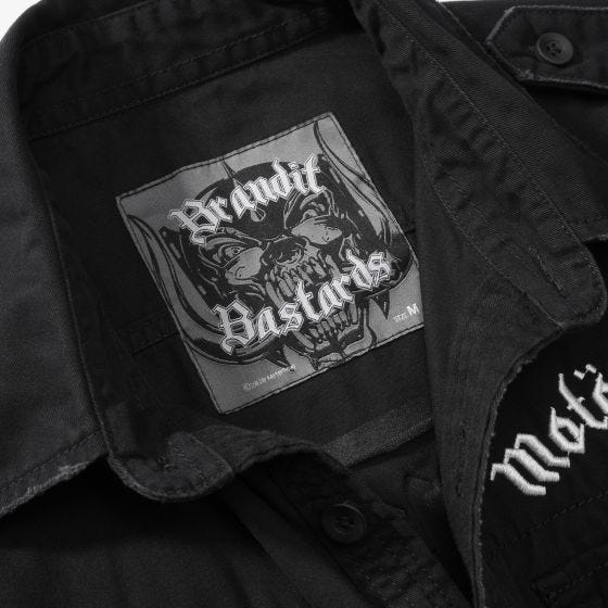 Camisa de manga curta Brandit Motörhead Vintage - Preto