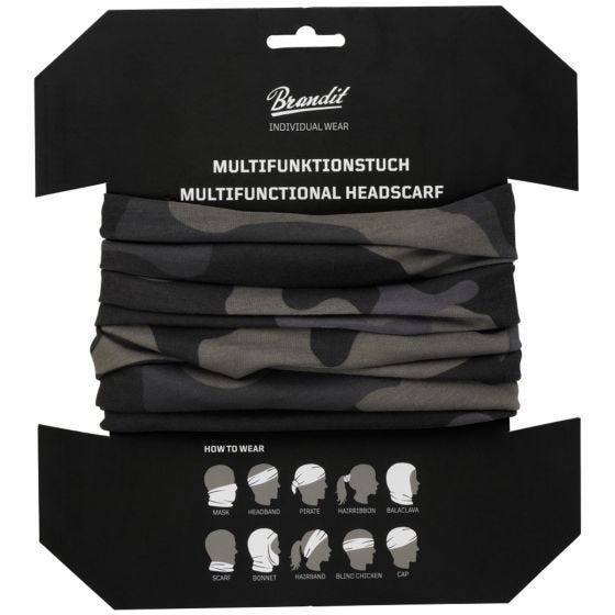 Polaina de pescoço Brandit Multifunctional - Dark Camo