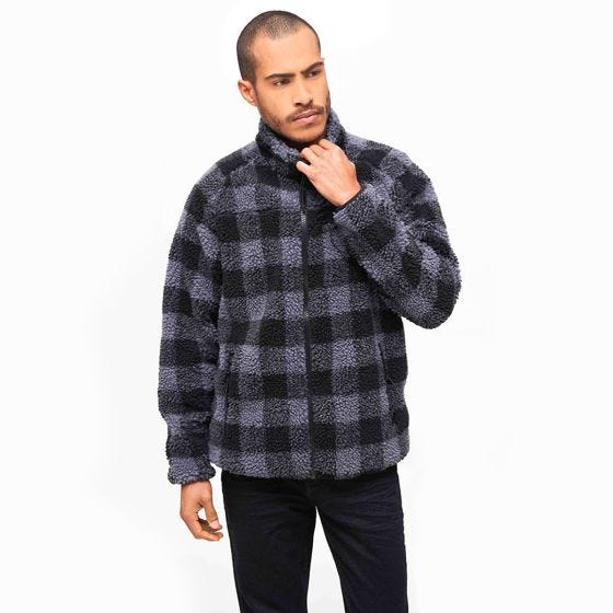 Casaco Brandit Teddyfleece - Preto/Cinza
