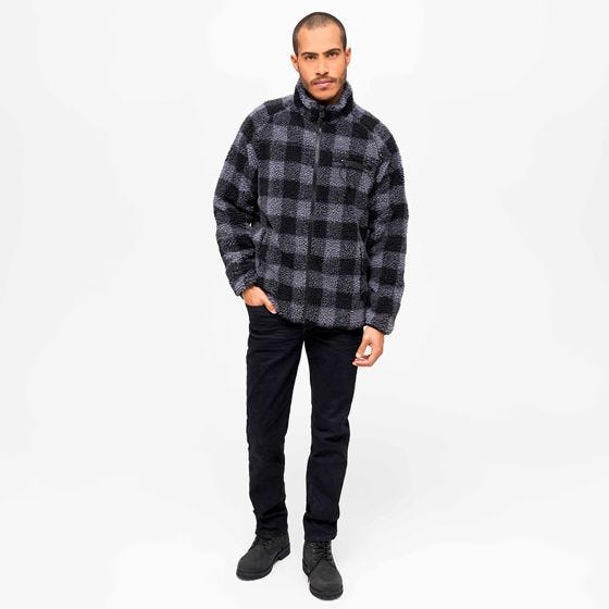 Casaco Brandit Teddyfleece - Preto/Cinza