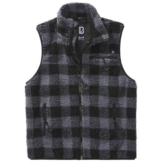 Colete Brandit Teddyfleece Worker - Preto/Cinza